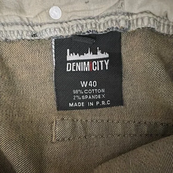 DENIMICITY Rip N Repair Distressed Denim Jeans Blue & Orange